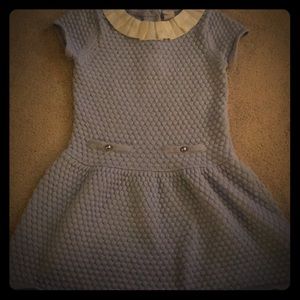Little girl quilted baby blue dressy dress